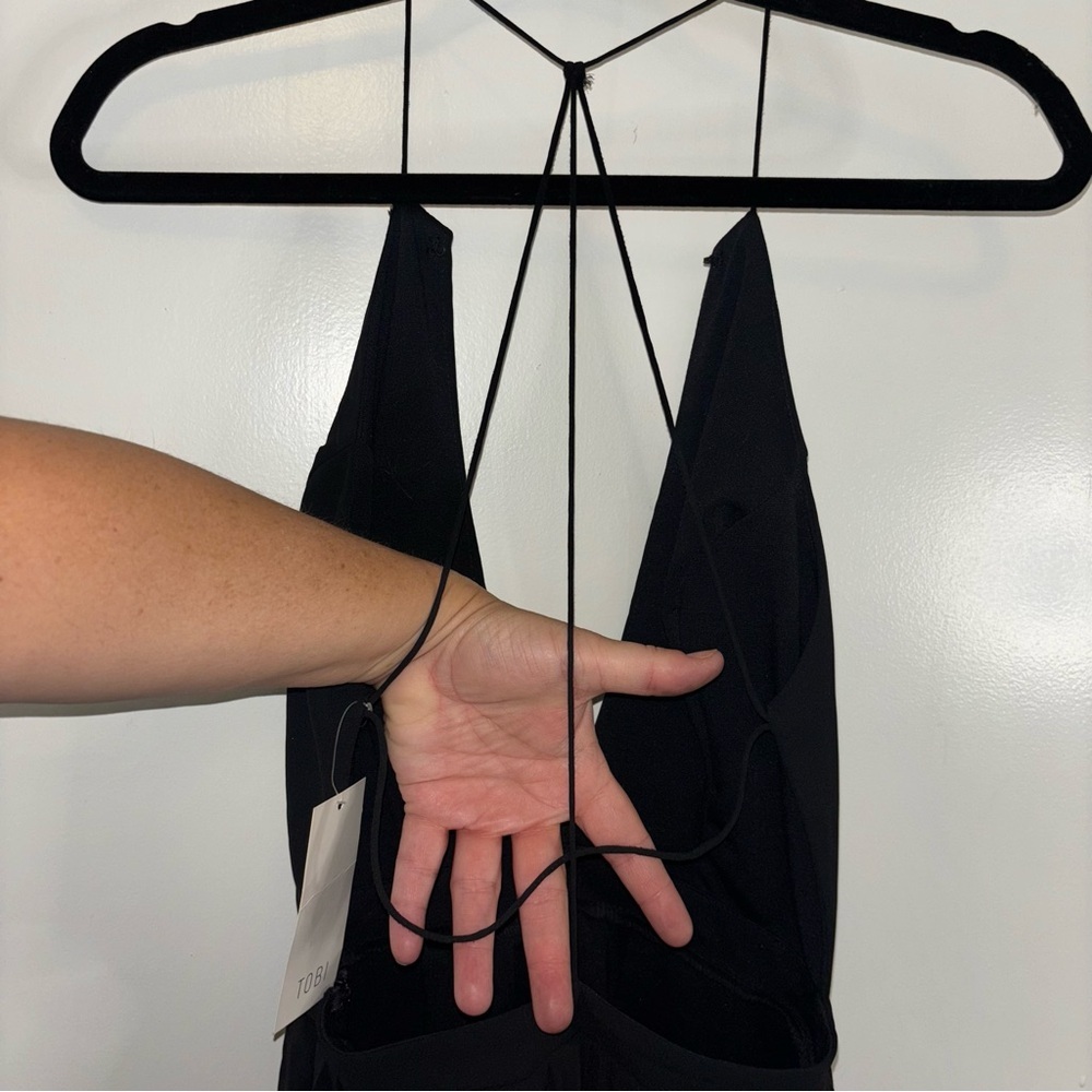 Tobi Black Sleeveless Strappy Back Halter Maxi Dress Size XS - Picture 12 of 14